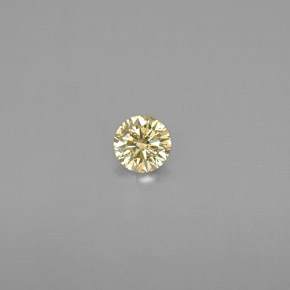Diamante amarillo natural de 0,20 ct, corte redondo, VS