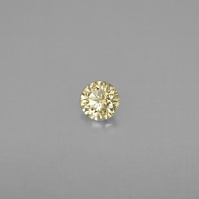 Diamante amarillo natural de 0,20 ct, corte redondo, VS