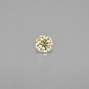 Diamante Champán natural de 0.19 ct, Corte Redondo, VS