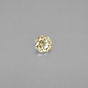 Diamante Champán natural de 0.19 ct, Corte Redondo, VS