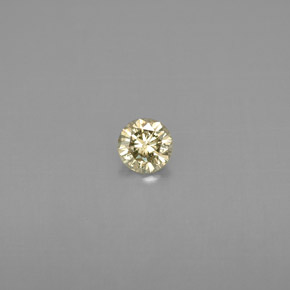 Diamante amarillo natural de 0,17 ct, corte redondo, VS