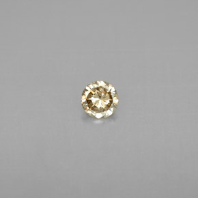 Diamante marrón natural de 0,16 ct, corte redondo, VS