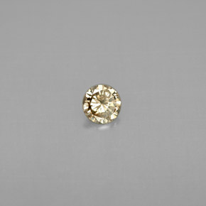 Diamante marrón natural de 0,16 ct, corte redondo, VS