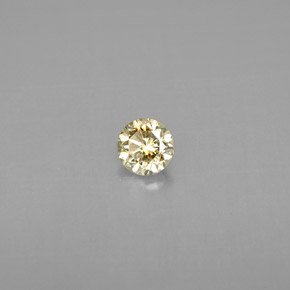 Diamante amarillo natural de 0,22 ct, corte redondo, VS