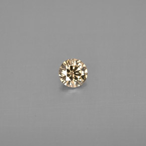 Diamante amarillo natural de 0,17 ct, corte redondo, VS