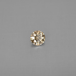 Diamante amarillo natural de 0,17 ct, corte redondo, VS