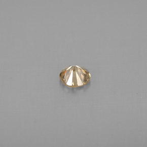 Diamante amarillo natural de 0,20 ct, corte redondo, VS