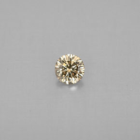 Diamante amarillo natural de 0,23 ct, corte redondo, VS