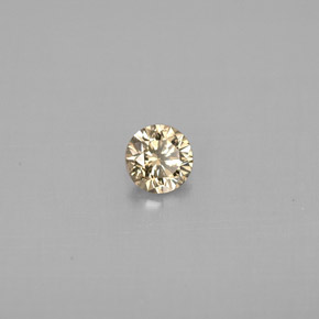 Diamante amarillo natural de 0,23 ct, corte redondo, VS