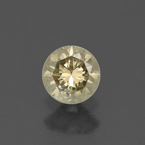 Diamante amarillo natural de 0,23 ct, corte redondo, VS-SI