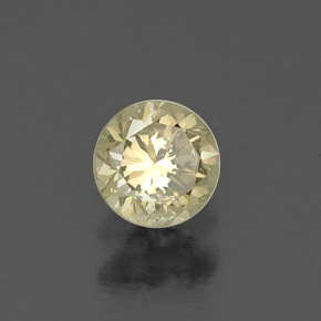 Diamante amarillo natural de 0,23 ct, corte redondo, VS-SI