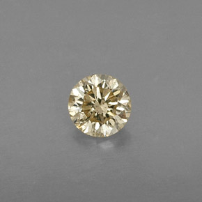 Diamante Champán natural de 0.22 ct, Corte Redondo, VS