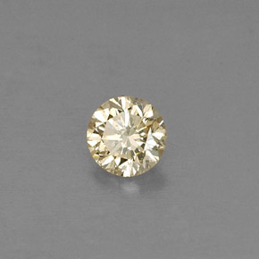 Diamante Champán natural de 0.22 ct, Corte Redondo, VS