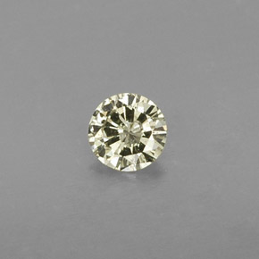 Diamante amarillo natural de 0,19 ct, corte redondo, SI