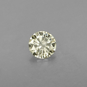 Diamante amarillo natural de 0,19 ct, corte redondo, SI