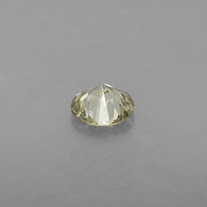Diamante amarillo natural de 0,19 ct, corte redondo, SI