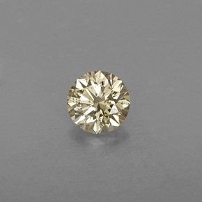 Diamante amarillo natural de 0,24 ct, corte redondo, VS
