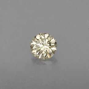 Diamante amarillo natural de 0,21 ct, corte redondo, VVS-VS