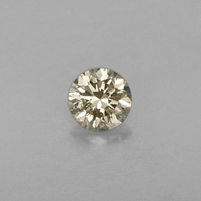 Diamante amarillo natural de 0,25 ct, corte redondo, VS