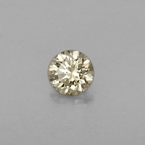 Diamante amarillo natural de 0,25 ct, corte redondo, VS