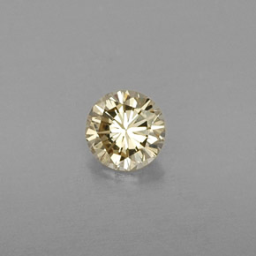 Diamante amarillo natural de 0,22 ct, corte redondo, VVS
