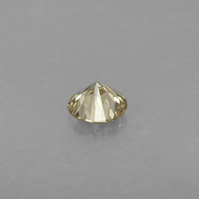 Diamante amarillo natural de 0,22 ct, corte redondo, VVS