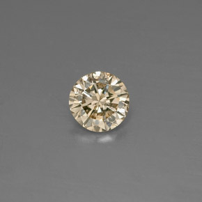 Diamante amarillo natural de 0,17 ct, corte redondo, VS