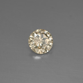 Diamante amarillo natural de 0,17 ct, corte redondo, VS