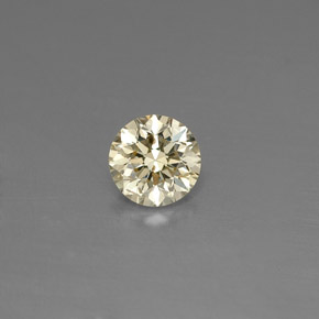 Diamante amarillo natural de 0,16 ct, corte redondo, VS