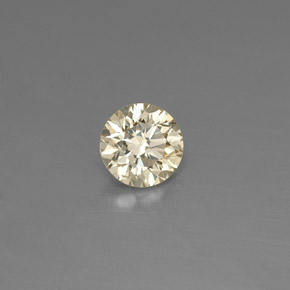 Diamante amarillo natural de 0,16 ct, corte redondo, VS