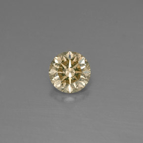 Diamante Champán natural de 0.18 ct, Corte Redondo, VS
