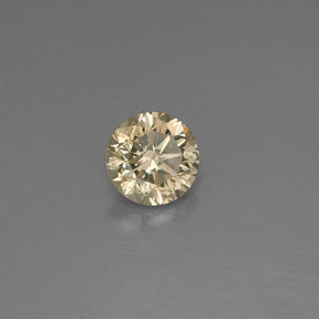 Diamante Champán natural de 0.18 ct, Corte Redondo, VS