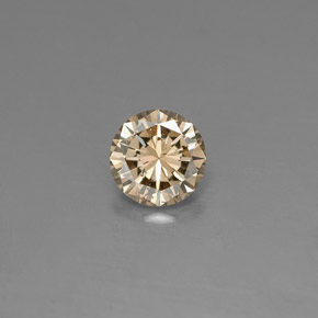 Diamante amarillo natural de 0,18 ct, corte redondo, VS