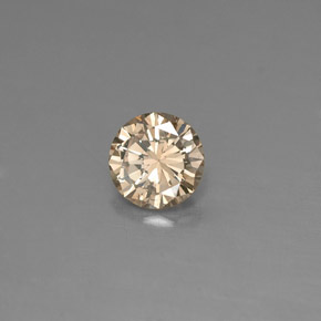 Diamante amarillo natural de 0,18 ct, corte redondo, VS