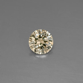 Diamante amarillo natural de 0,16 ct, corte redondo, VS