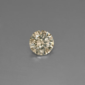 Diamante amarillo natural de 0,16 ct, corte redondo, VS