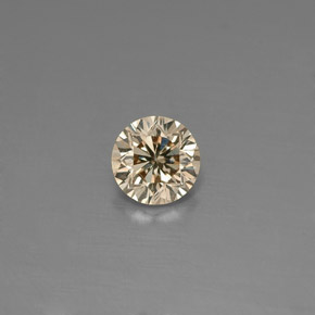 Diamante Champán natural de 0.16 ct, Corte Redondo, VS