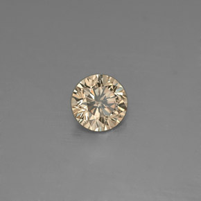 Diamante Champán natural de 0.16 ct, Corte Redondo, VS