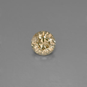 Diamante amarillo natural de 0,15 ct, corte redondo, VS