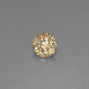 Diamante amarillo natural de 0,15 ct, corte redondo, VS