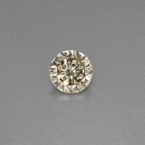 Diamante Champán natural de 0.17 ct, Corte Redondo, VS