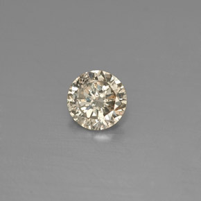 Diamante Champán natural de 0.17 ct, Corte Redondo, VS