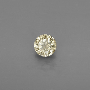Diamante amarillo natural de 0,13 ct, corte redondo, VS