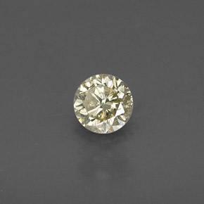 Diamante amarillo natural de 0,20 ct, corte redondo, VS