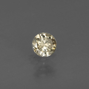 Diamante amarillo natural de 0,17 ct, corte redondo, VS