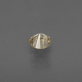Diamante champán natural de 0,16 ct, corte redondo, VS