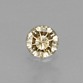 Diamante amarillo natural de 0,14 ct, corte redondo, VS