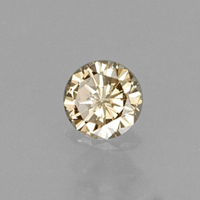 Diamante amarillo natural de 0,14 ct, corte redondo, VS
