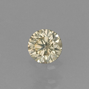 Diamante amarillo natural de 0,14 ct, corte redondo, VS