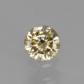 Diamante amarillo natural de 0,20 ct, corte redondo, VS